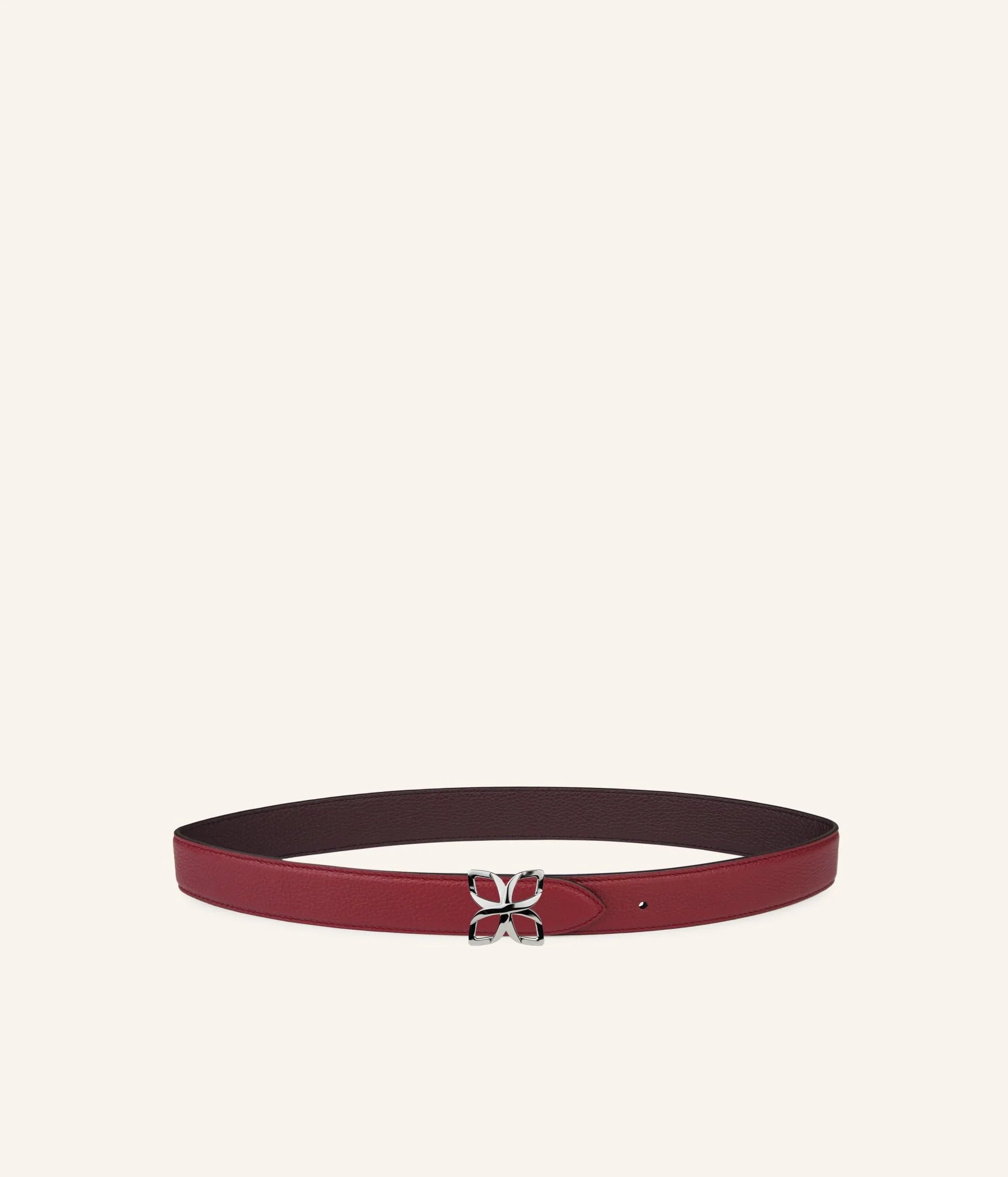 Hortensia Silver Belt 25mm | Bordeaux Prune