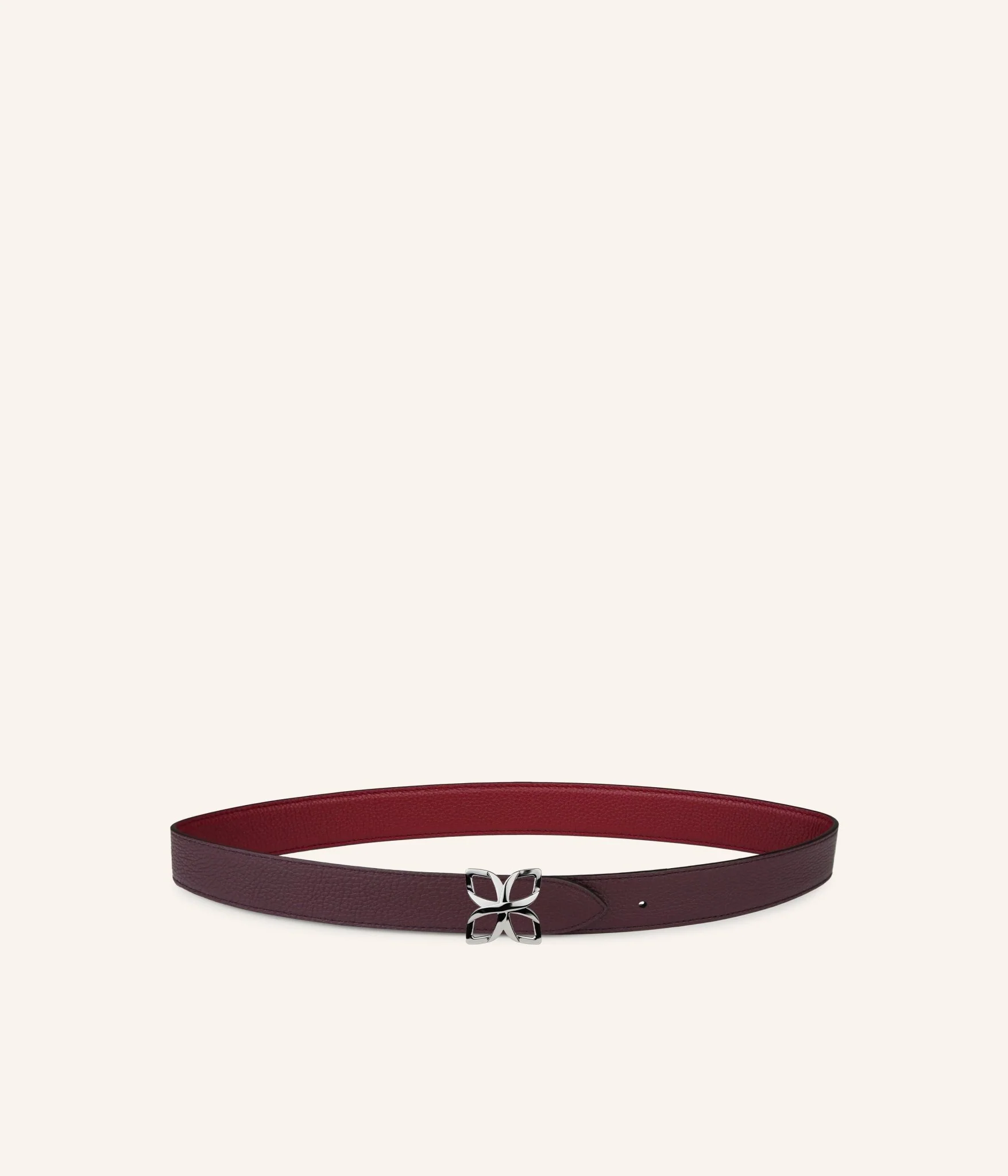 Hortensia Silver Belt 25mm | Bordeaux Prune - Image 2