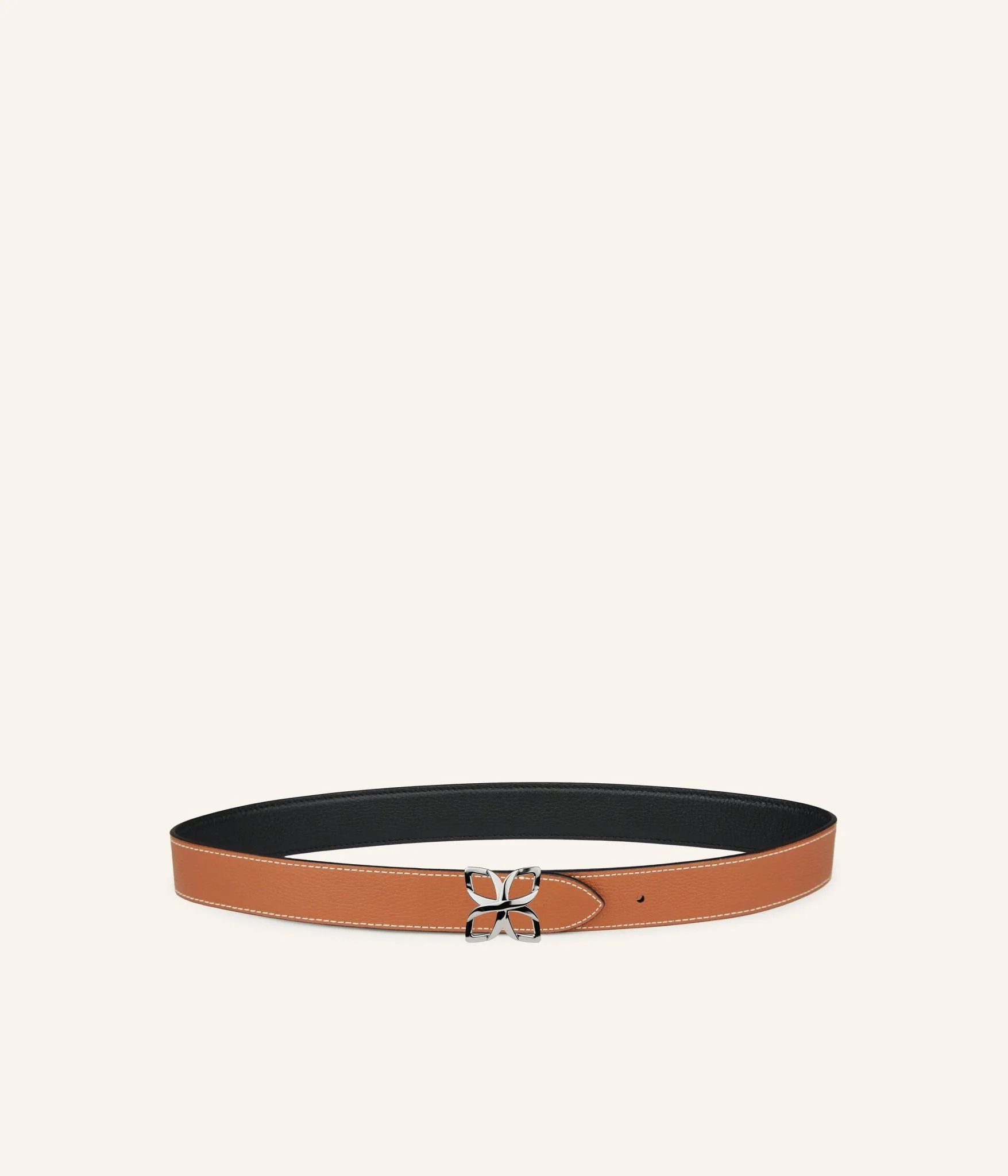 Hortensia Silver Belt 25mm | Noir Caramel - Image 2