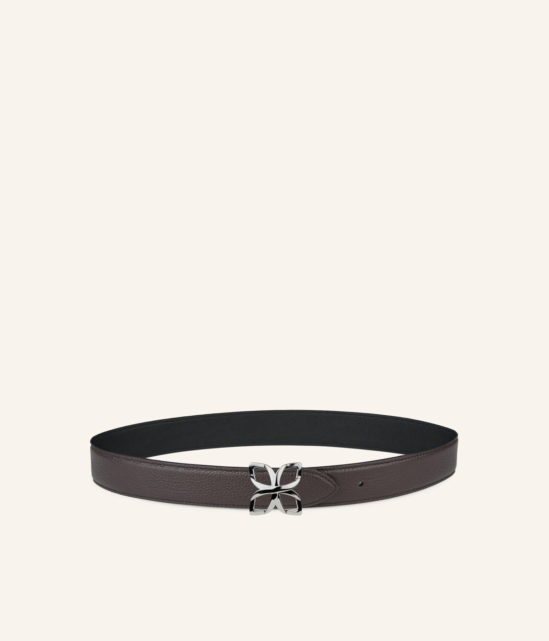 Hortensia Silver Belt 33mm | Espresso Noir Lisse