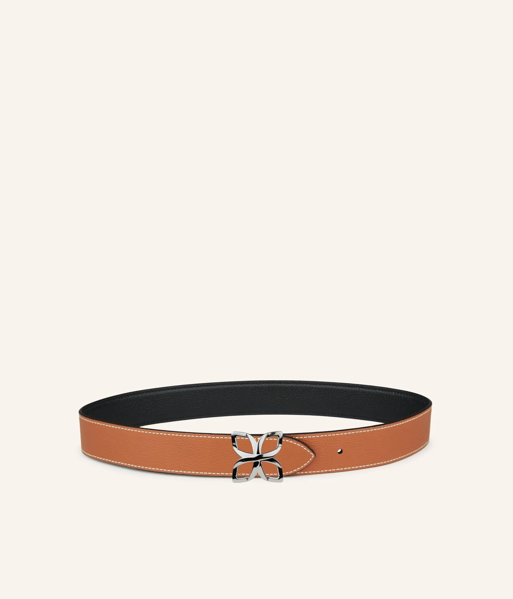 Hortensia Silver Belt 33mm | Noir Caramel - Image 2