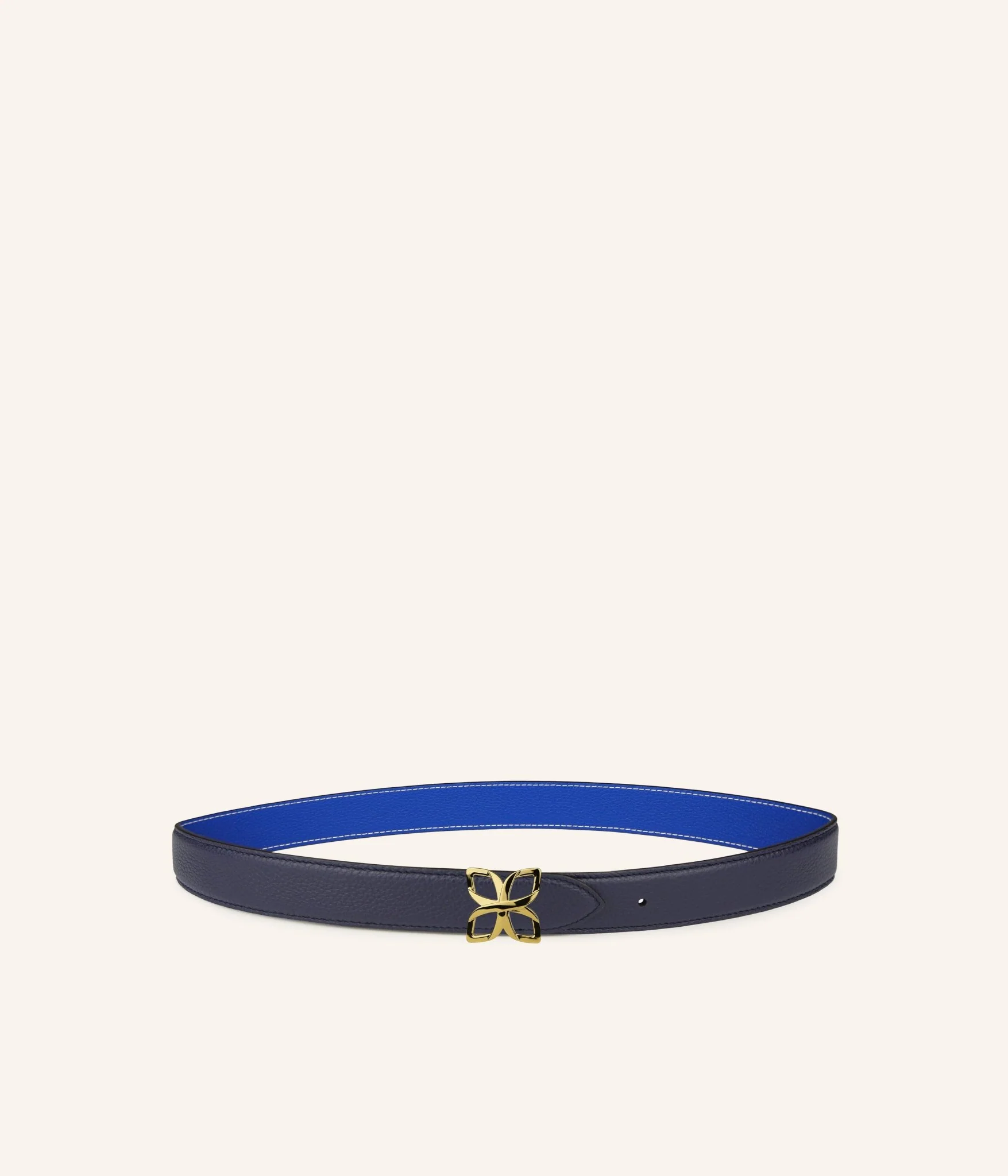 Hortensia Gold Belt 25mm | Bleu Marine Bleu Cobalt