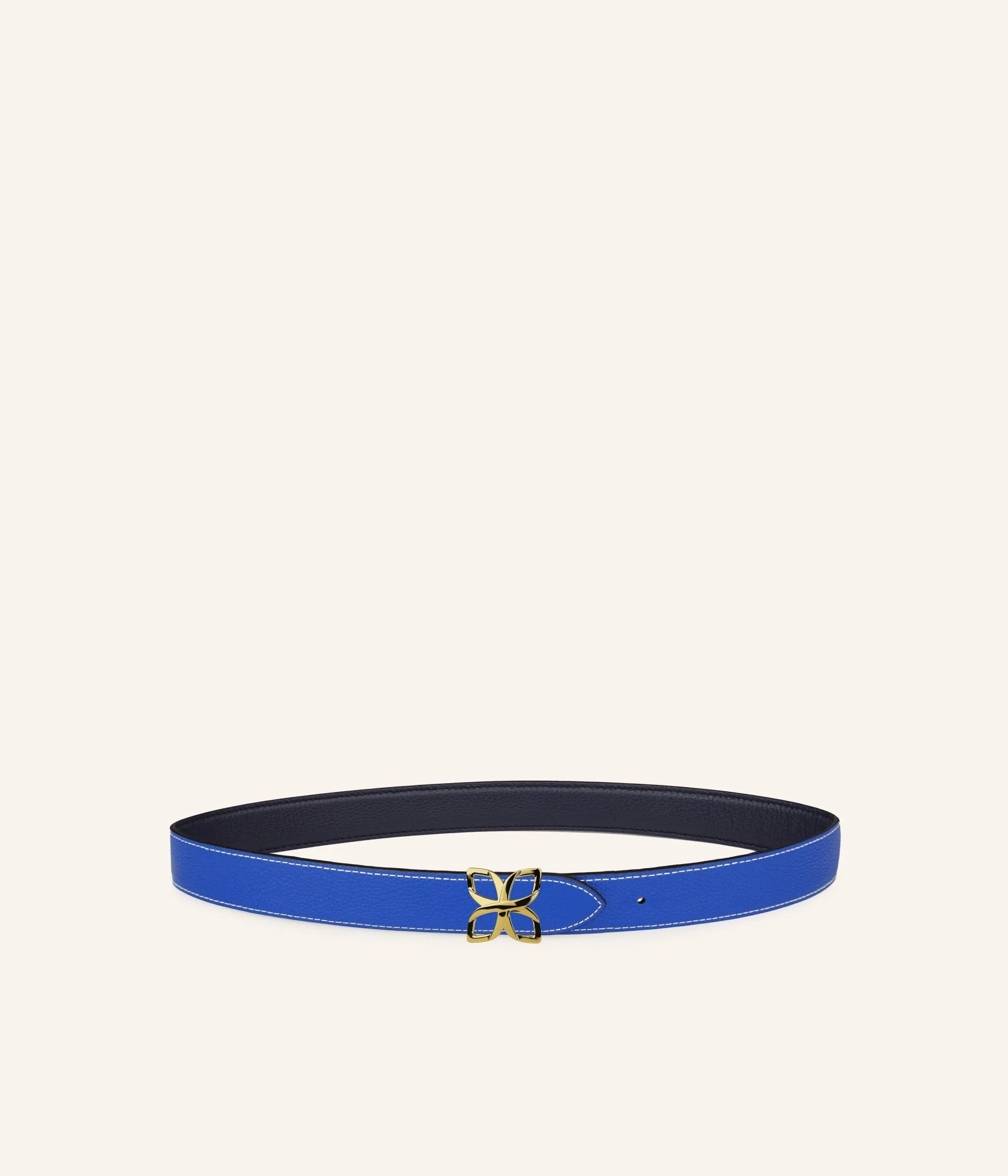 Hortensia Gold Belt 25mm | Bleu Marine Bleu Cobalt - Image 5