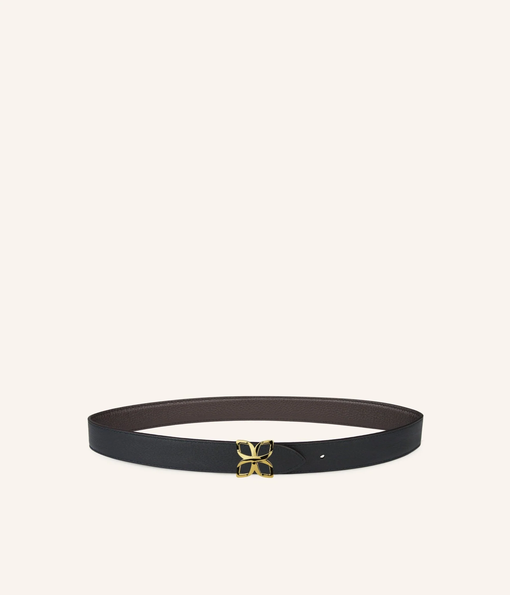 Hortensia Gold Belt 25mm | Espresso Noir Lisse - Image 2