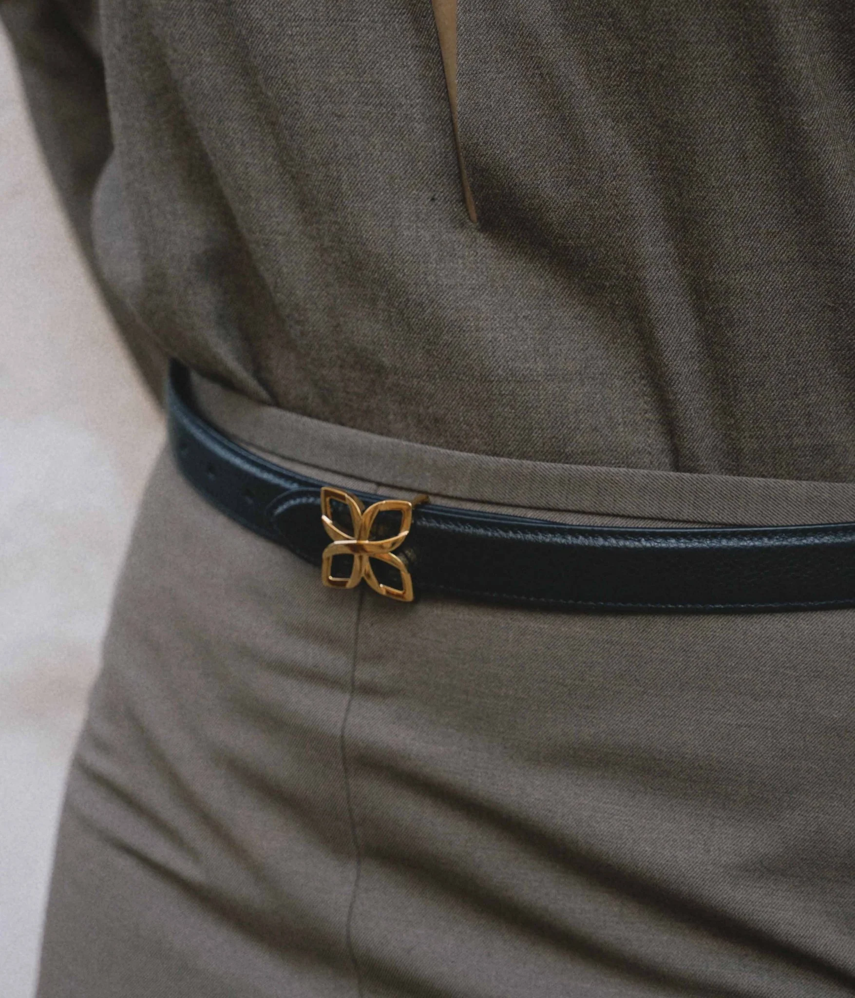 Hortensia Gold Belt 25mm | Noir Caramel - Image 2