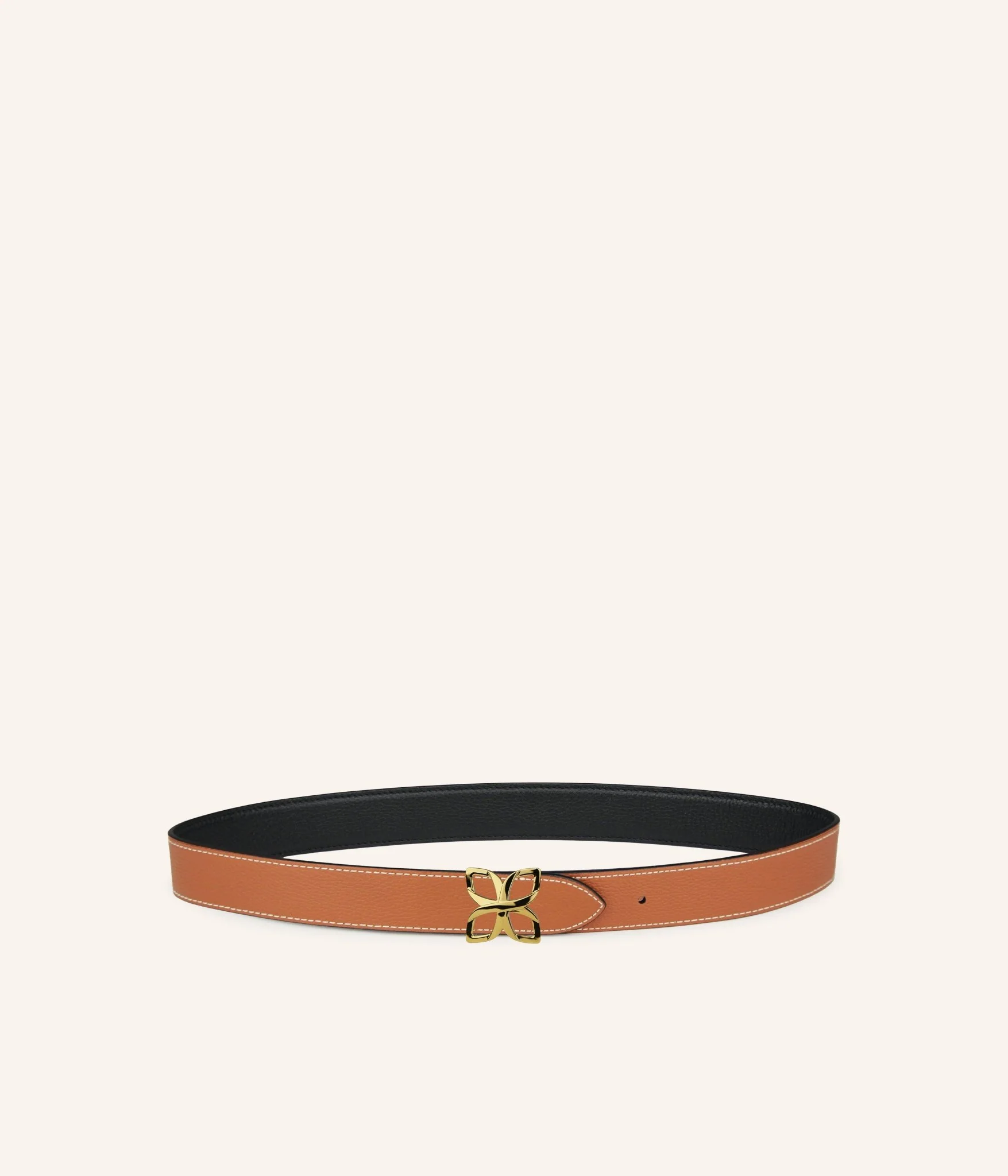 Hortensia Gold Belt 25mm | Noir Caramel - Image 4