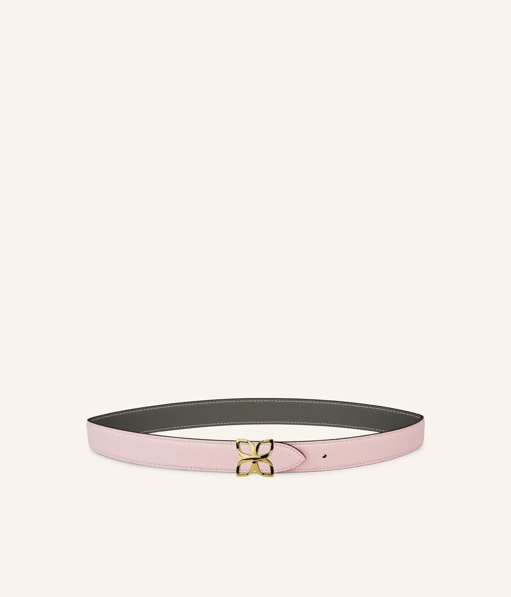 Hortensia Gold Belt 25mm | Rose Ballet Gris Ciment
