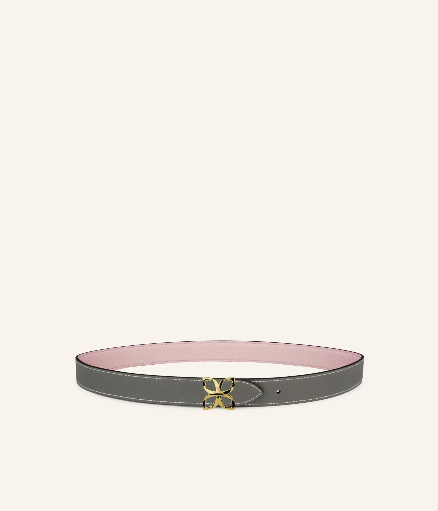 Hortensia Gold Belt 25mm | Rose Ballet Gris Ciment - Image 2