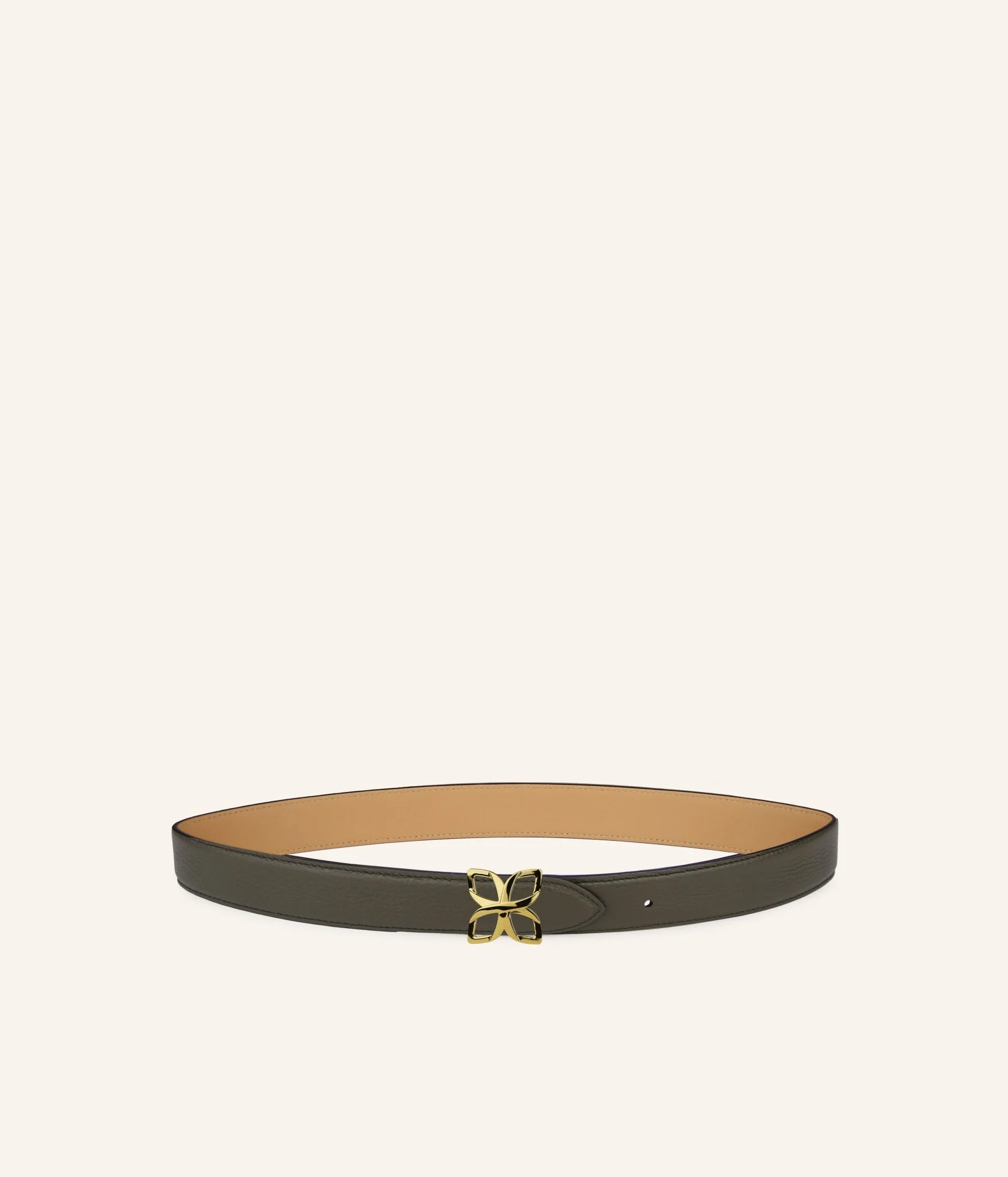 Hortensia Gold Belt 25mm | Vert Olive Cookie