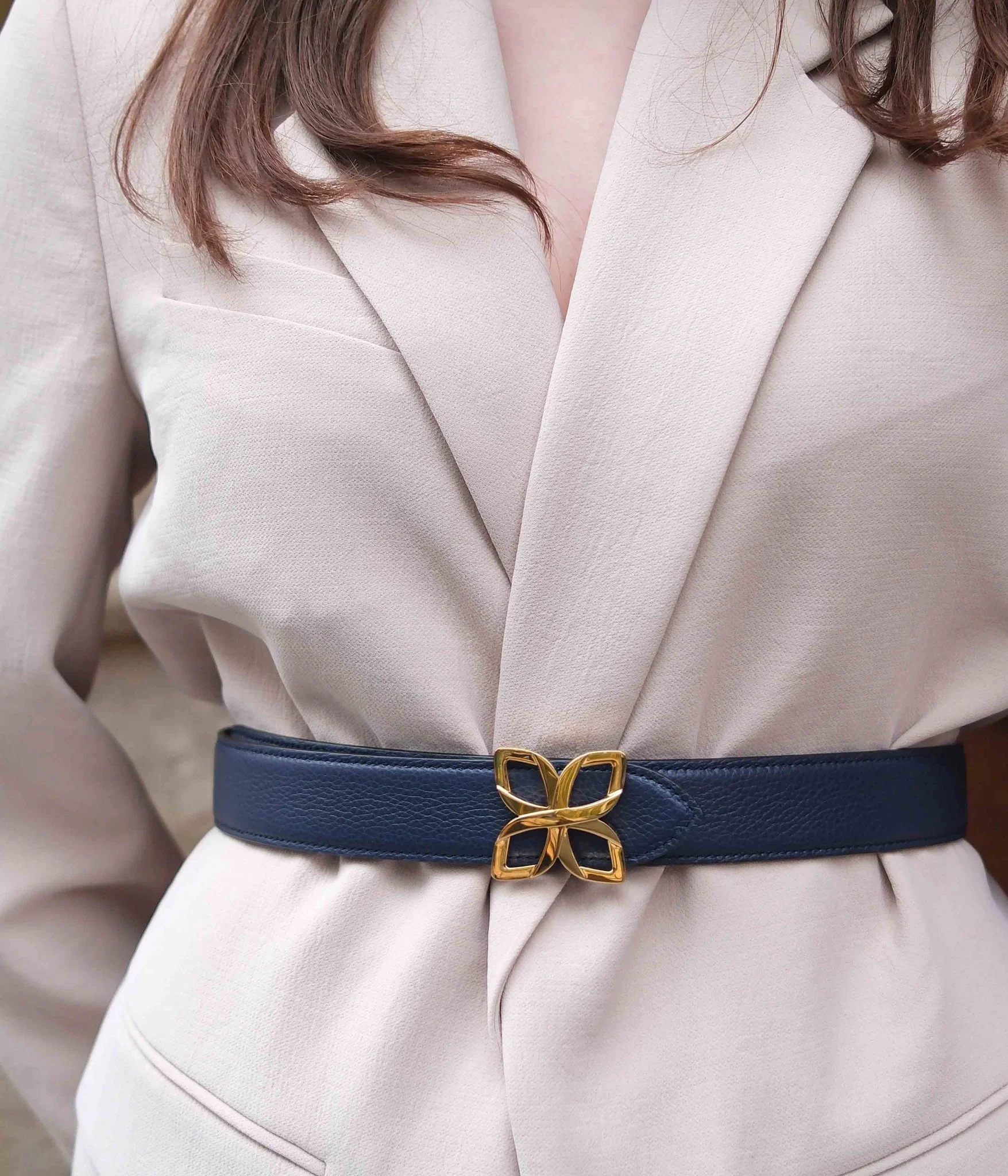 Hortensia Gold Belt 33mm | Bleu Marine Bleu Cobalt - Image 3