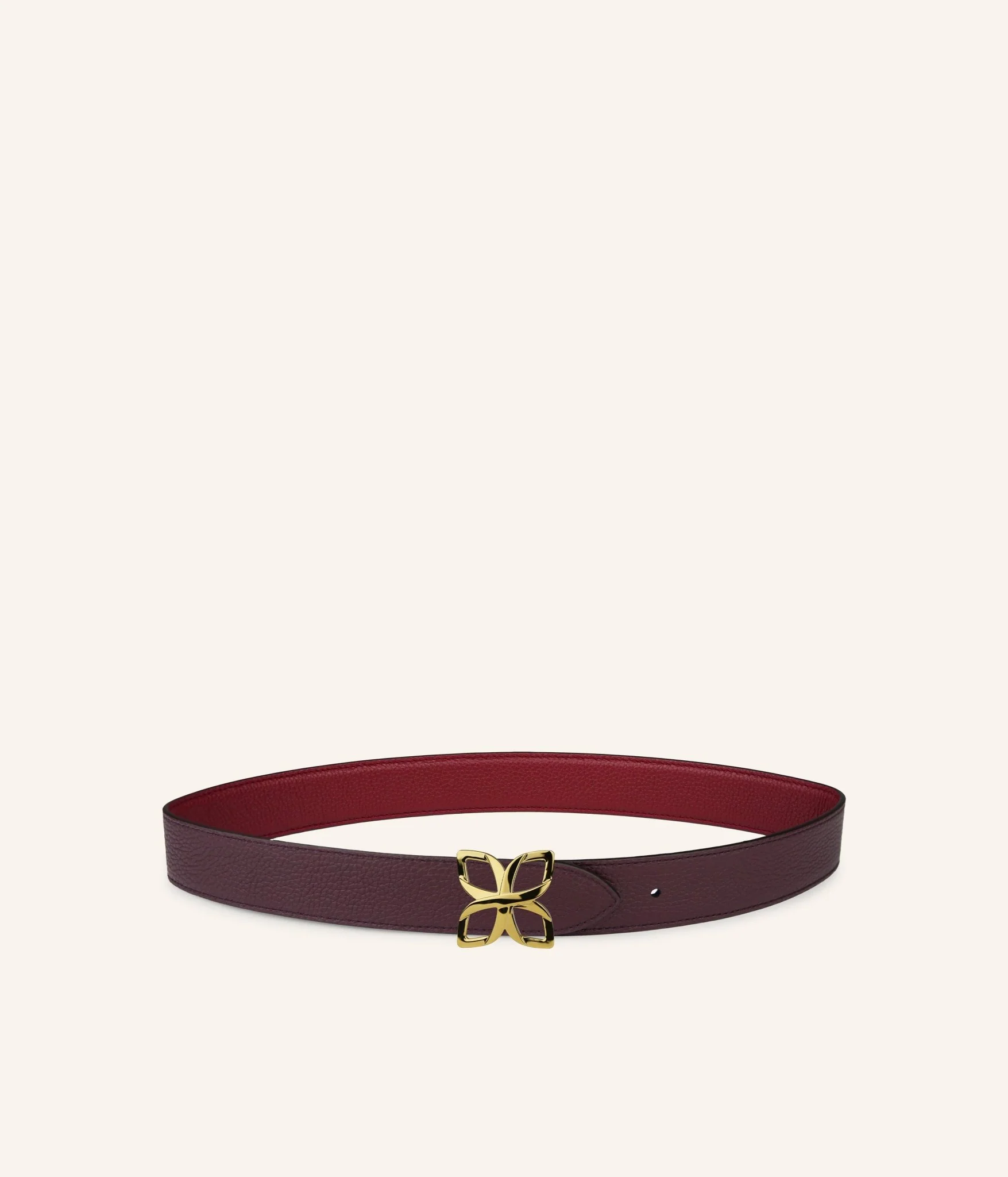 Hortensia Gold Belt 33mm | Bordeaux Prune - Image 4