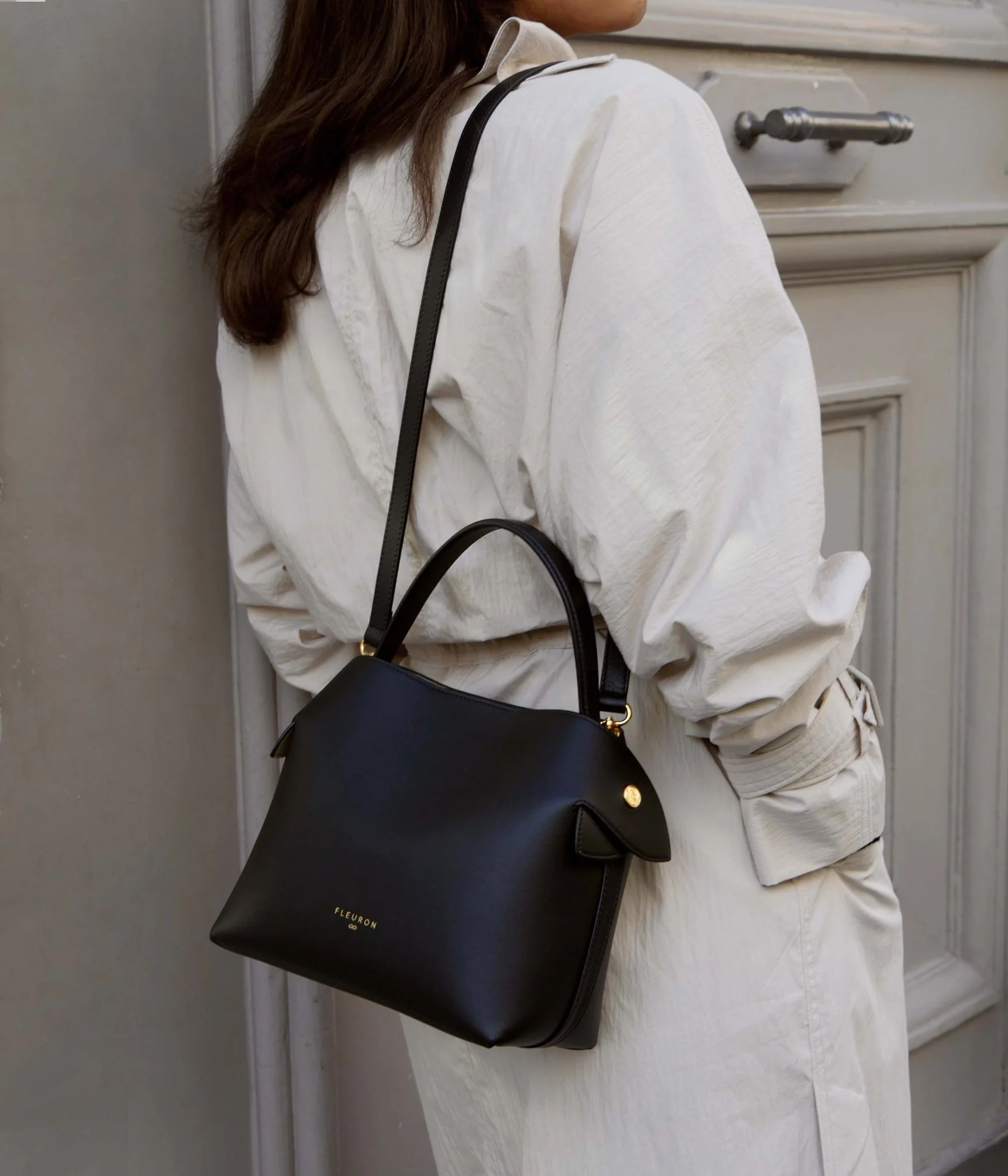 Medium Swann | Noir Lisse - Image 4