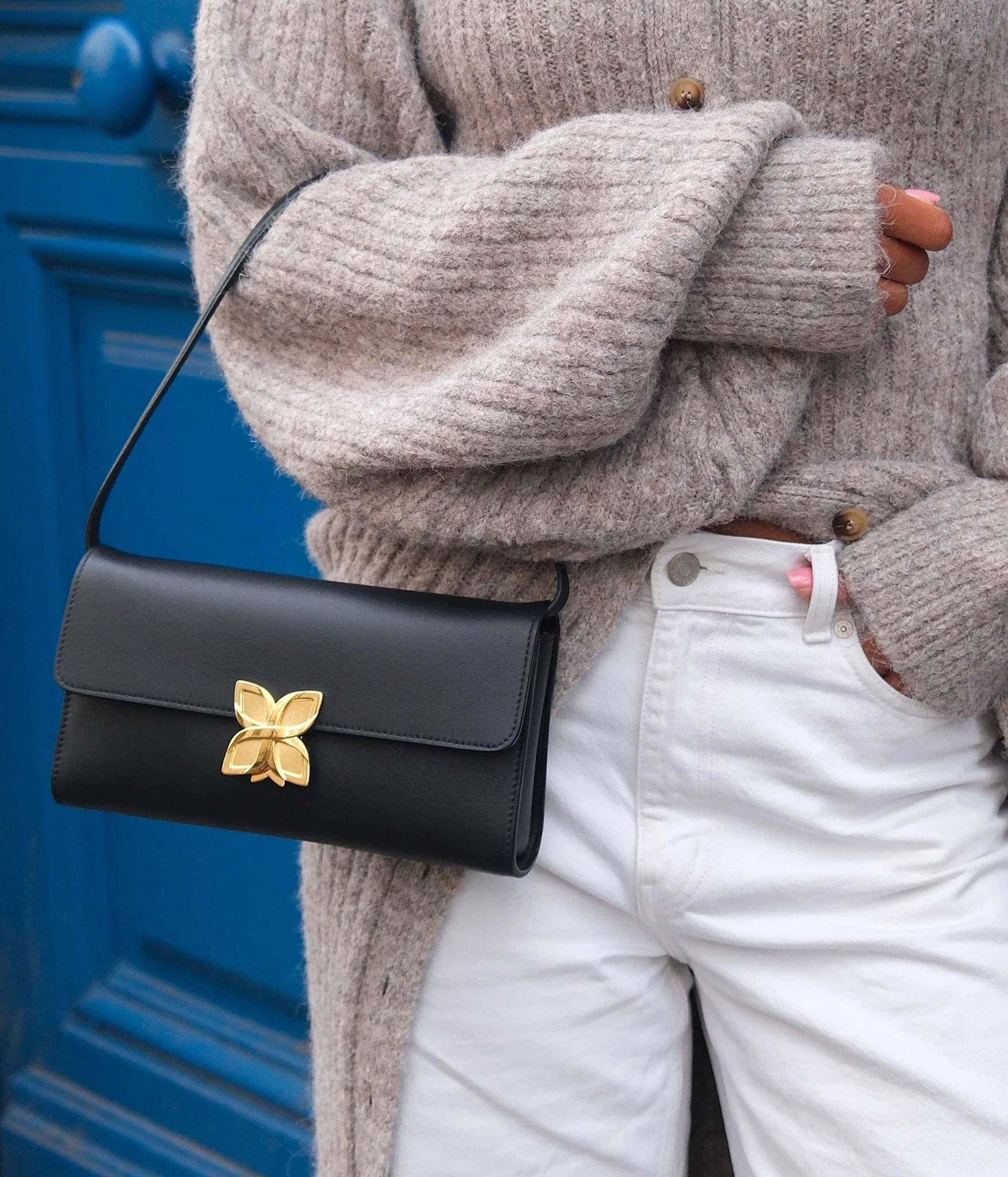 Hortensia Clutch | Noir Lisse - Image 6