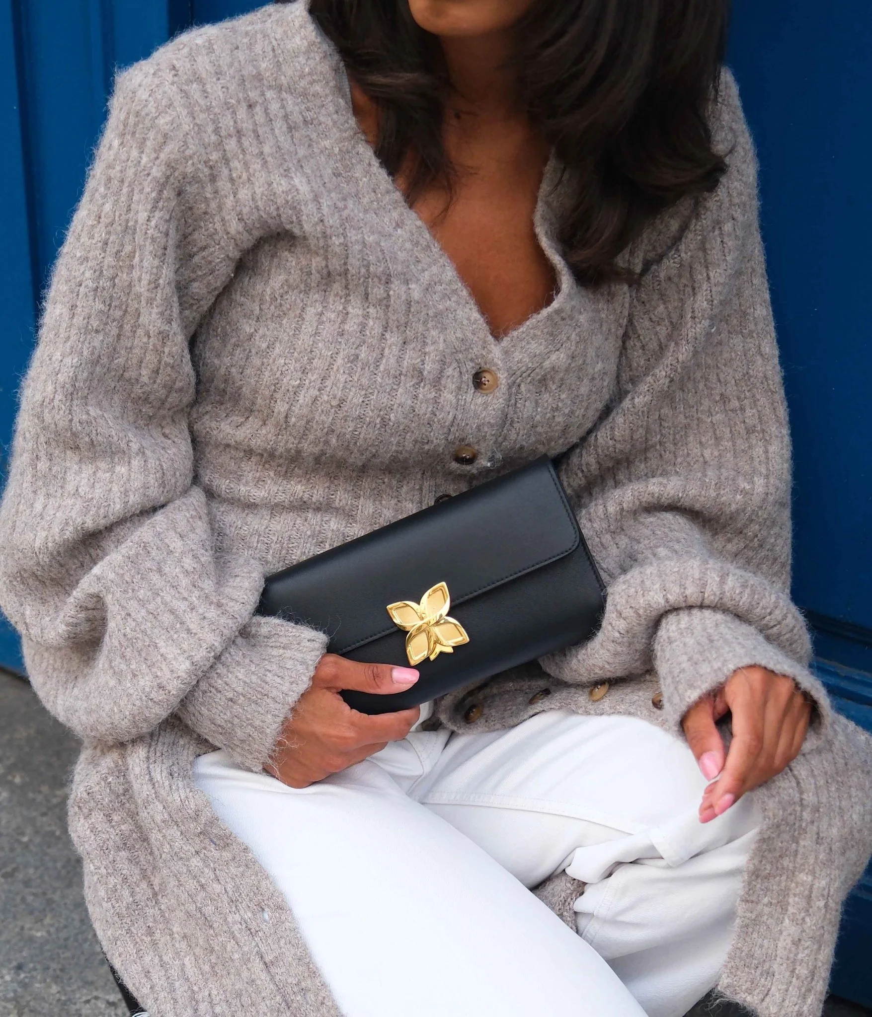 Hortensia Clutch | Noir Lisse - Image 7